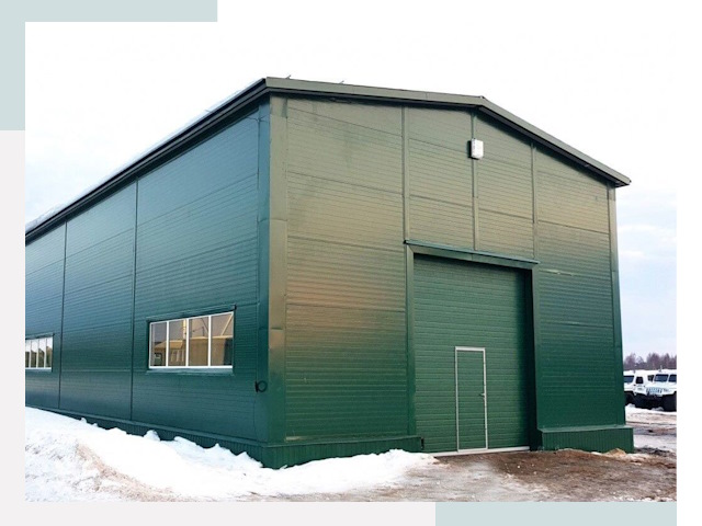 Двускатные ангары в Канске