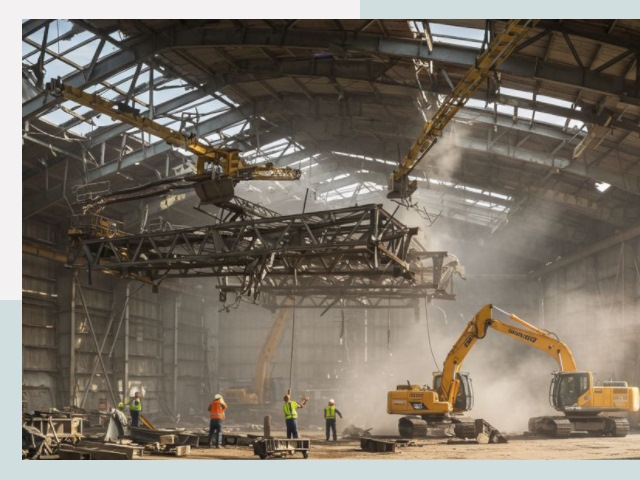 Демонтаж ангаров в Канске от 656 руб. за м²