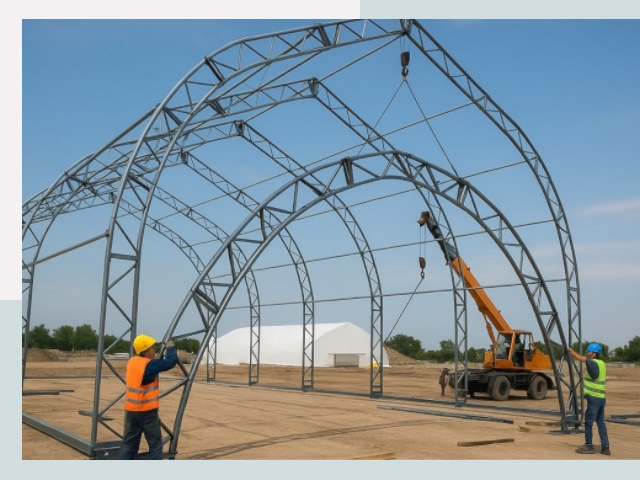 Монтаж ангаров в Канске от 656 руб. - Надежно и быстро